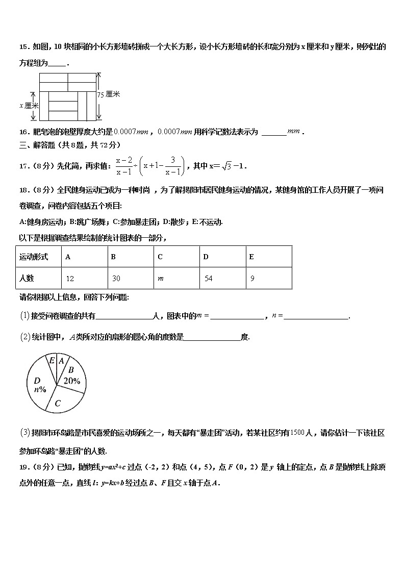 2022届广东省佛山市南海区狮山镇中考三模数学试题含解析第3页