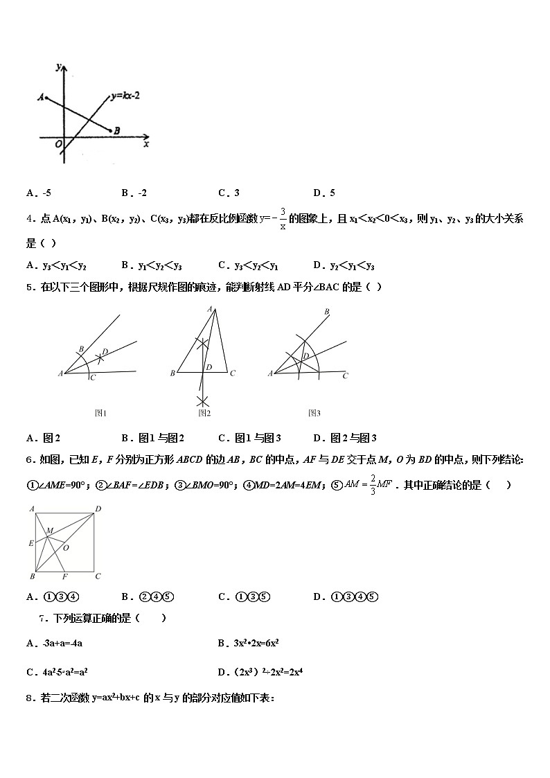 2022届广西防城港市防城区港市重点中学中考三模数学试题含解析02