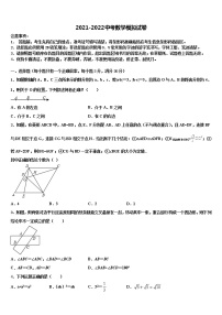 2022届广东省肇庆市怀集县市级名校中考适应性考试数学试题含解析