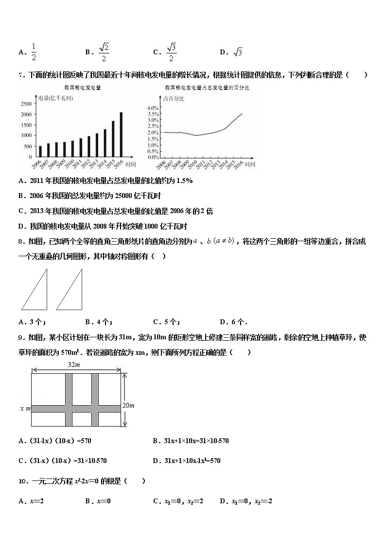 2022届河北省保定莲池区六校联考中考五模数学试题含解析02
