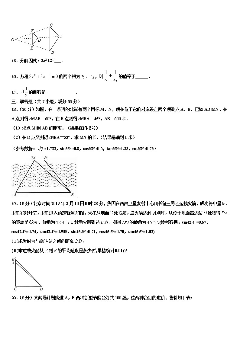 2022届广西壮族自治区南宁市天桃实验校中考猜题数学试卷含解析03