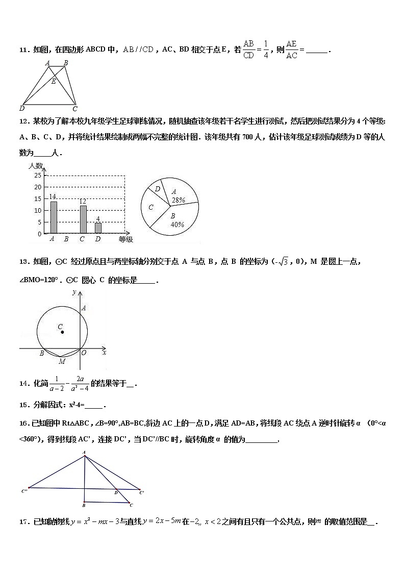 2022届北京大附属中学中考数学仿真试卷含解析03
