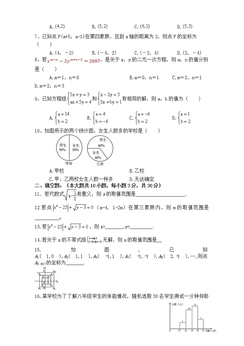 2021-2022学年人教版七年级下册期末数学试题第2页