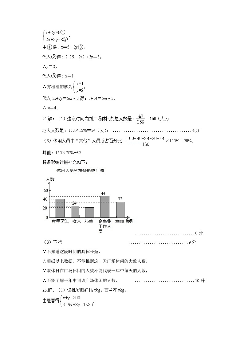 河北省石家庄市辛集市2021-2022学年七年级下学期期末考试数学试题02