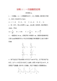 2022年浙江省中考数学复习训练11：一次函数的应用(含答案)