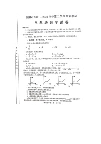 河南省洛阳市2021-2022学年八年级下学期数学期末考试题（无答案）