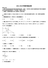 2021-2022学年江西南昌市心远中学度十校联考最后数学试题含解析