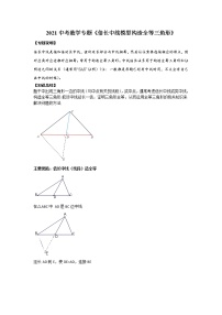 2021中考数学专题《倍长中线模型构造全等三角形》