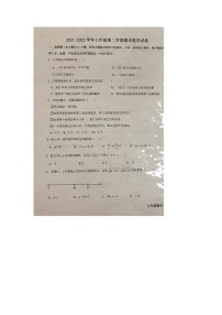 山东省德州市武城县2021-2022学年七年级下学期期末考试数学试题（无答案）