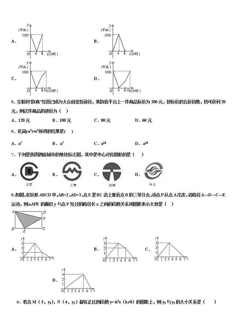 2022届河北省永清县重点中学中考数学模拟预测试卷含解析第2页