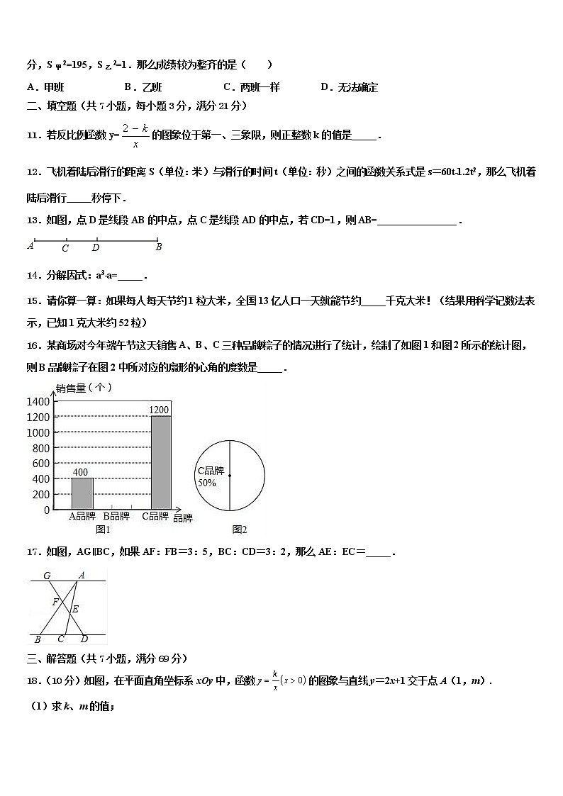 2022届河北省石家庄市41中学中考冲刺卷数学试题含解析03