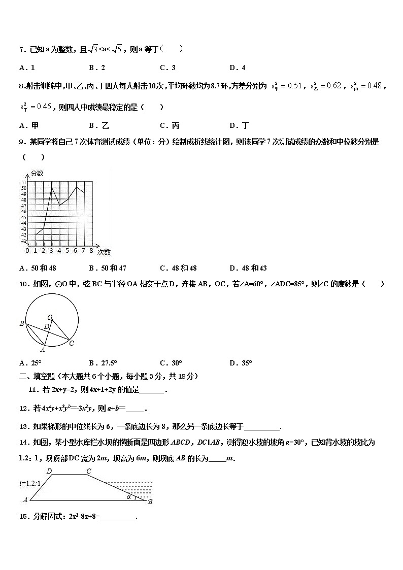2022届河北省石家庄市新华区中考数学最后一模试卷含解析02
