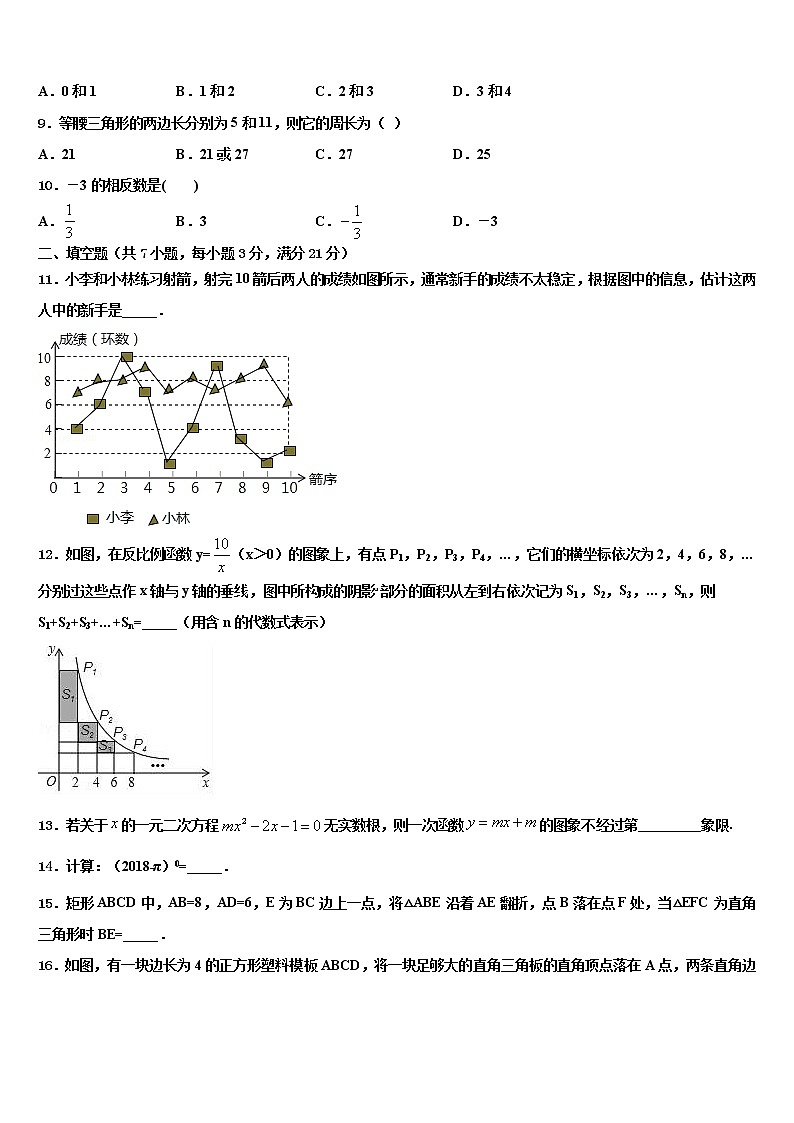 2022届河北省邯郸市涉县重点达标名校中考押题数学预测卷含解析02