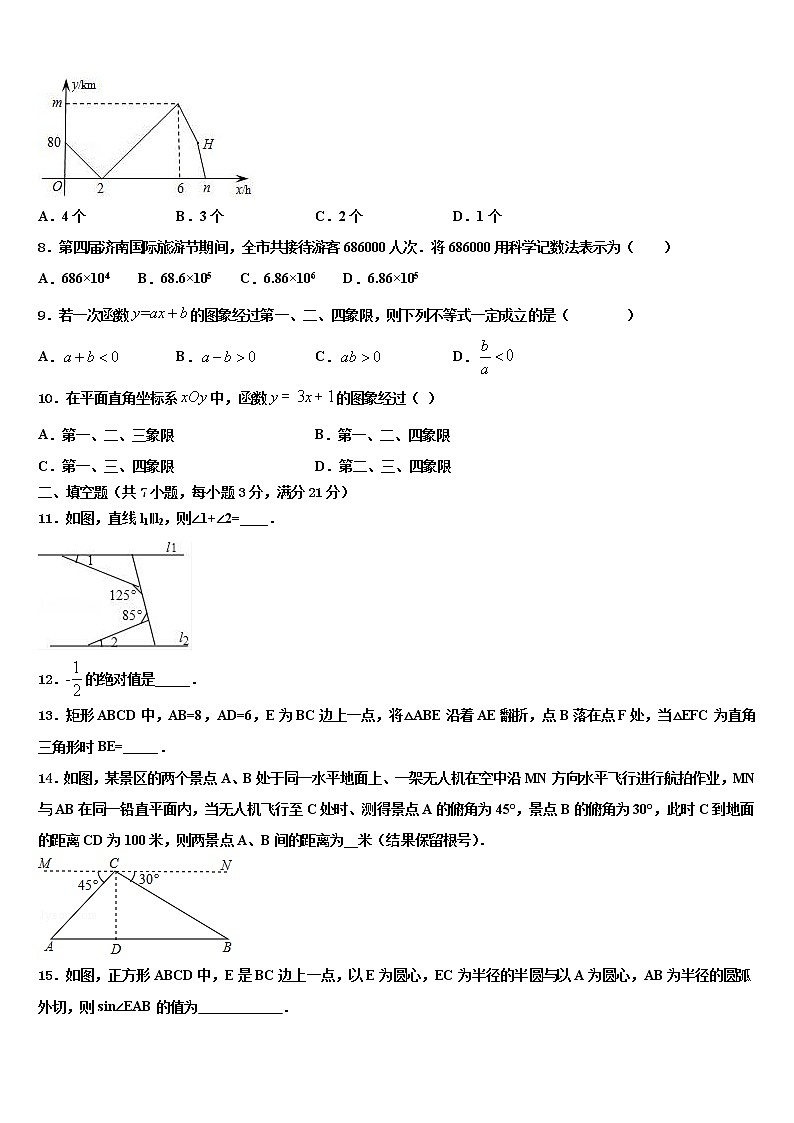 2022届河北省沽源县重点中学中考数学最后冲刺浓缩精华卷含解析02