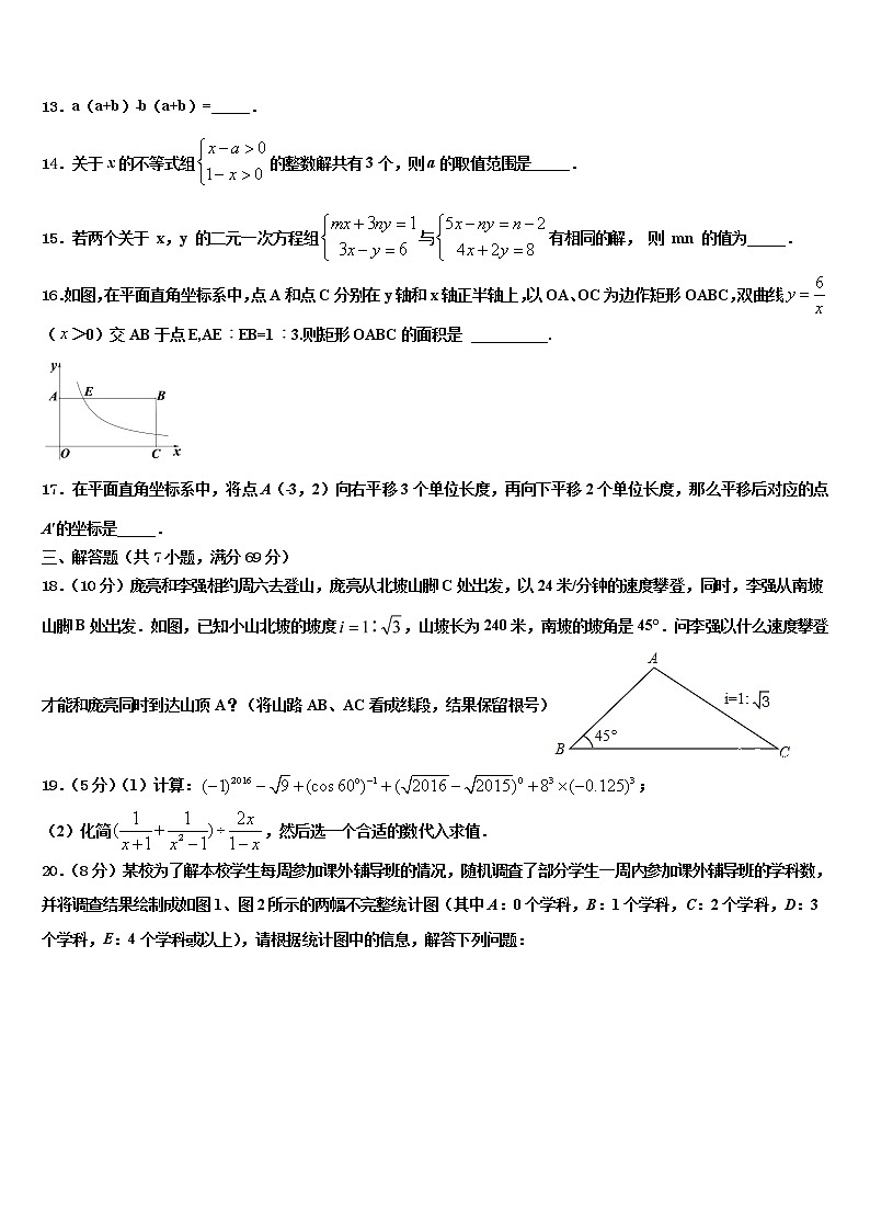 2022届河北省唐山市友谊中学中考五模数学试题含解析03