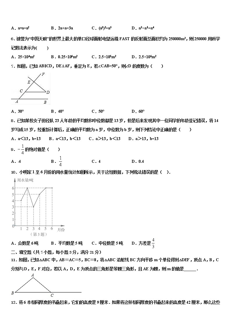 2022届黑龙江省大庆市林甸四中学中考数学模拟精编试卷含解析02