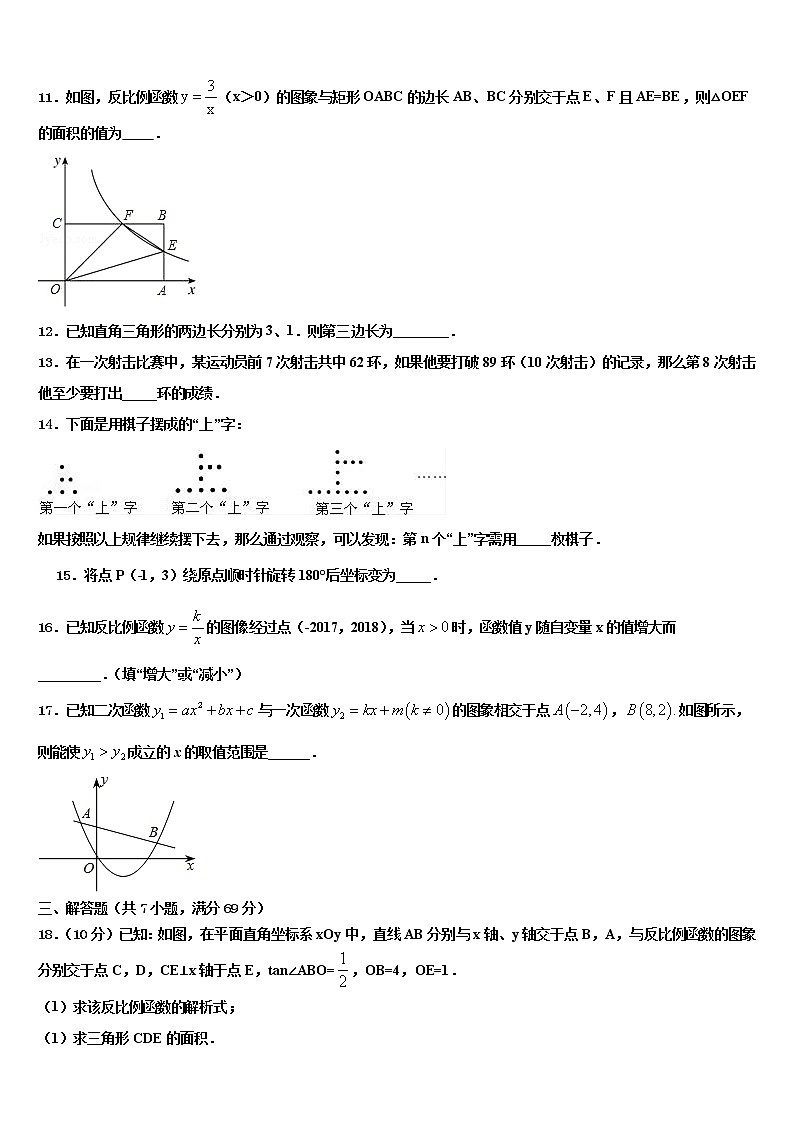 2022届黑龙江省伊春市嘉荫县初中数学毕业考试模拟冲刺卷含解析03