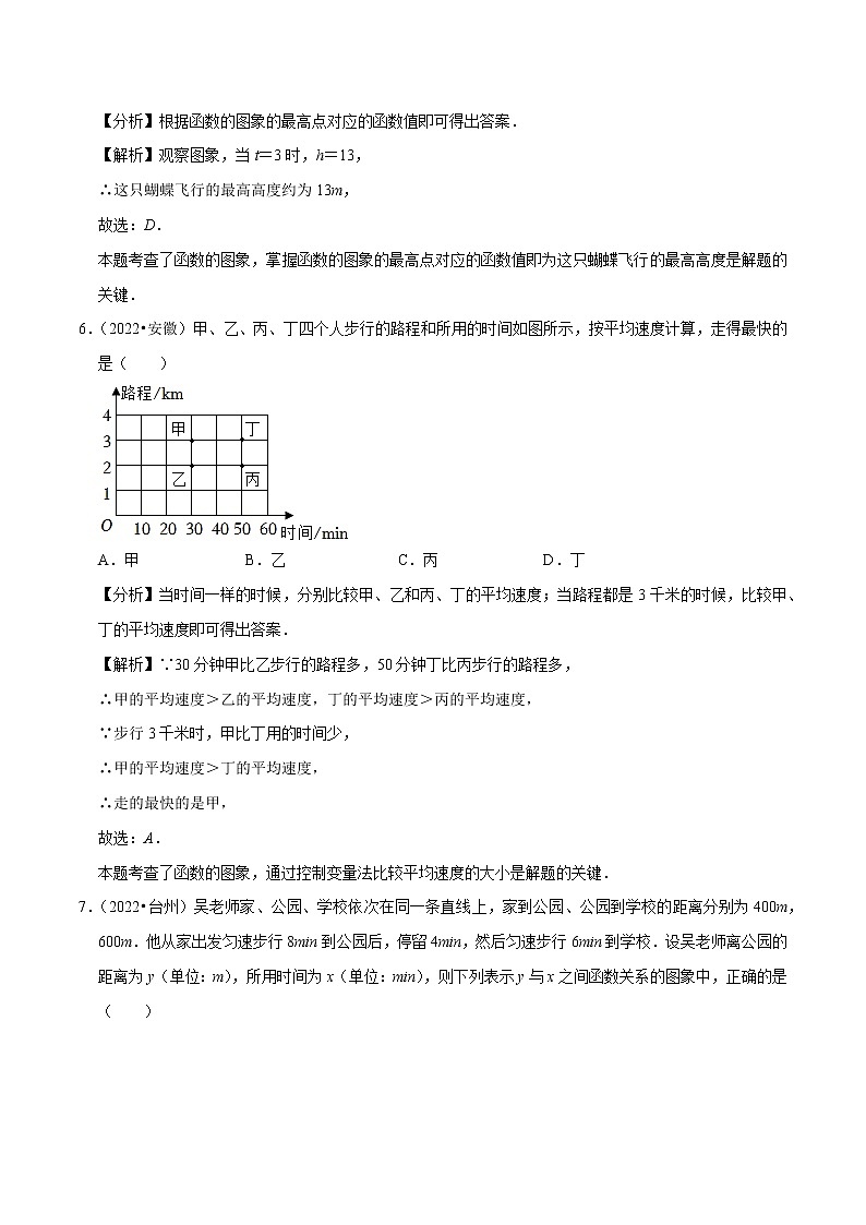 专题09平面直角坐标系与函数基础知识-备战2023年中考数学必刷真题考点分类专练（全国通用）【解析版】第3页
