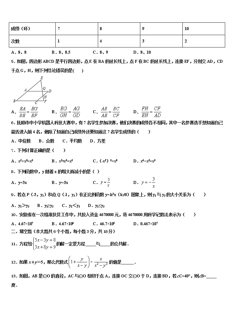 2022届湖北省天门天宜国际校中考数学猜题卷含解析02