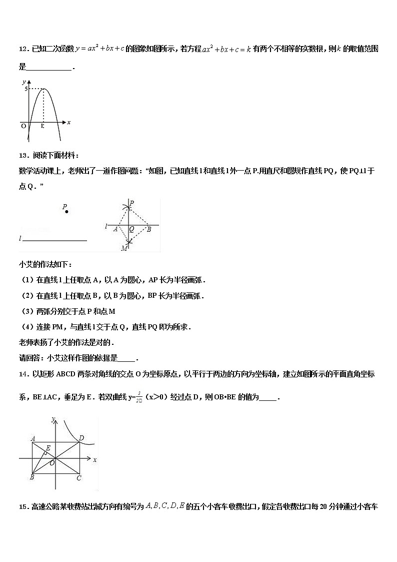 2022届湖南长沙市芙蓉区铁路一中学重点达标名校中考数学模拟预测试卷含解析03
