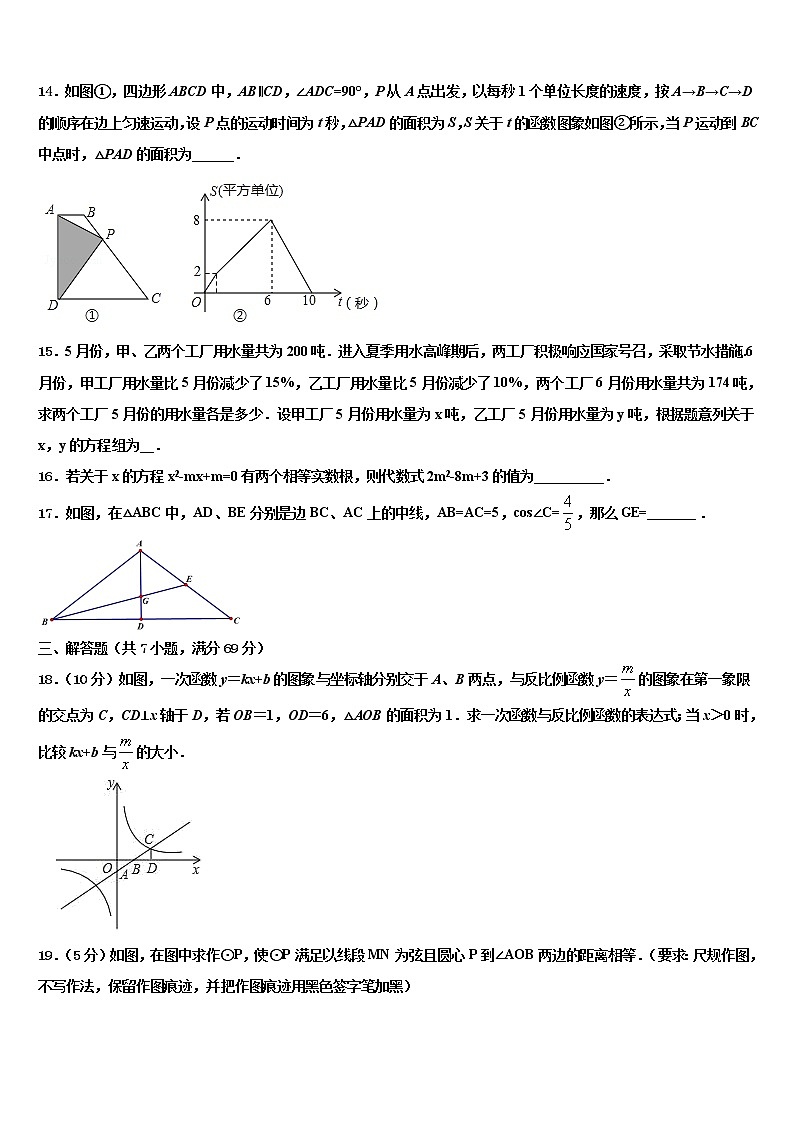 2022届湖南省永州市双牌县中考五模数学试题含解析03