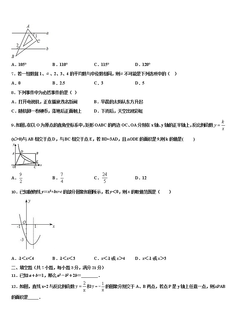 2022届吉林省辽源市名校中考数学模拟预测试卷含解析02