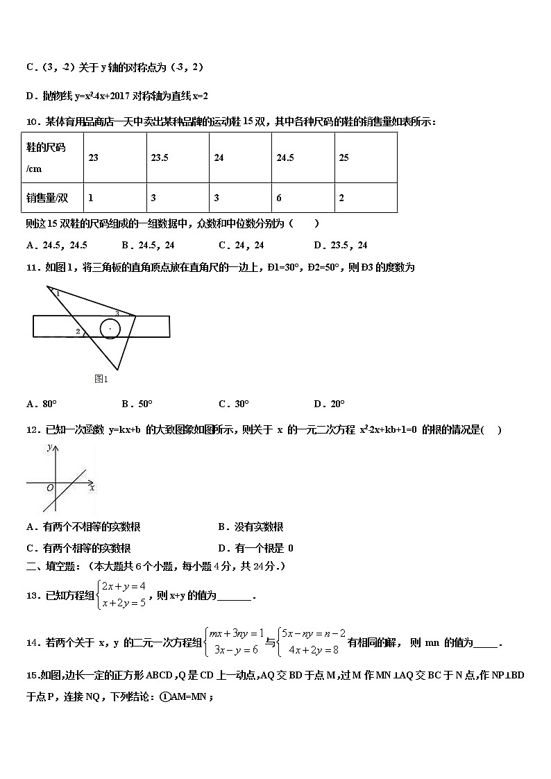2022届湖南省株洲市第十九中学中考数学对点突破模拟试卷含解析02