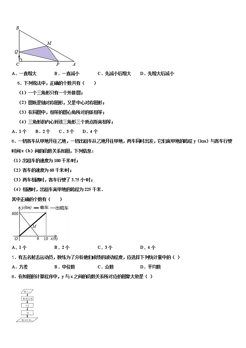 2022届湖南省怀化市洪江市达标名校中考数学最后冲刺浓缩精华卷含解析02