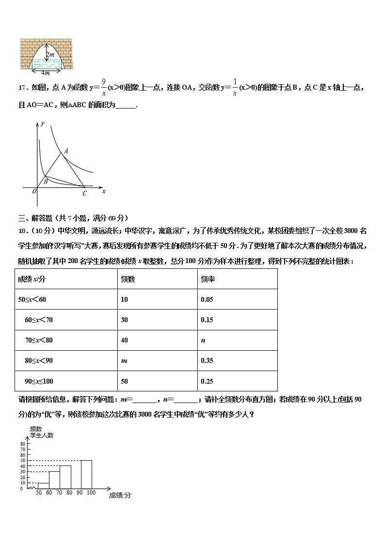 2022届江苏省常州市武进区洛阳初级中学中考数学最后一模试卷含解析第3页