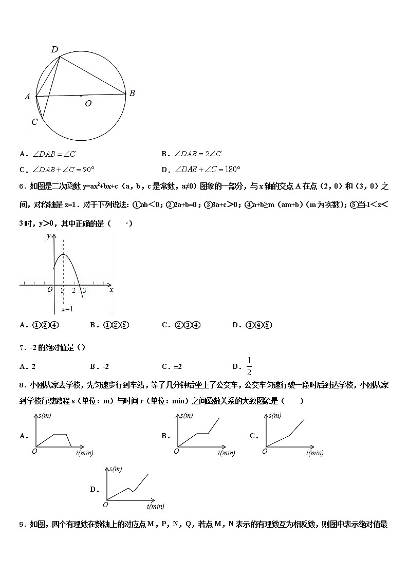 2022届江苏省泰州市姜堰区第四中学中考冲刺卷数学试题含解析02