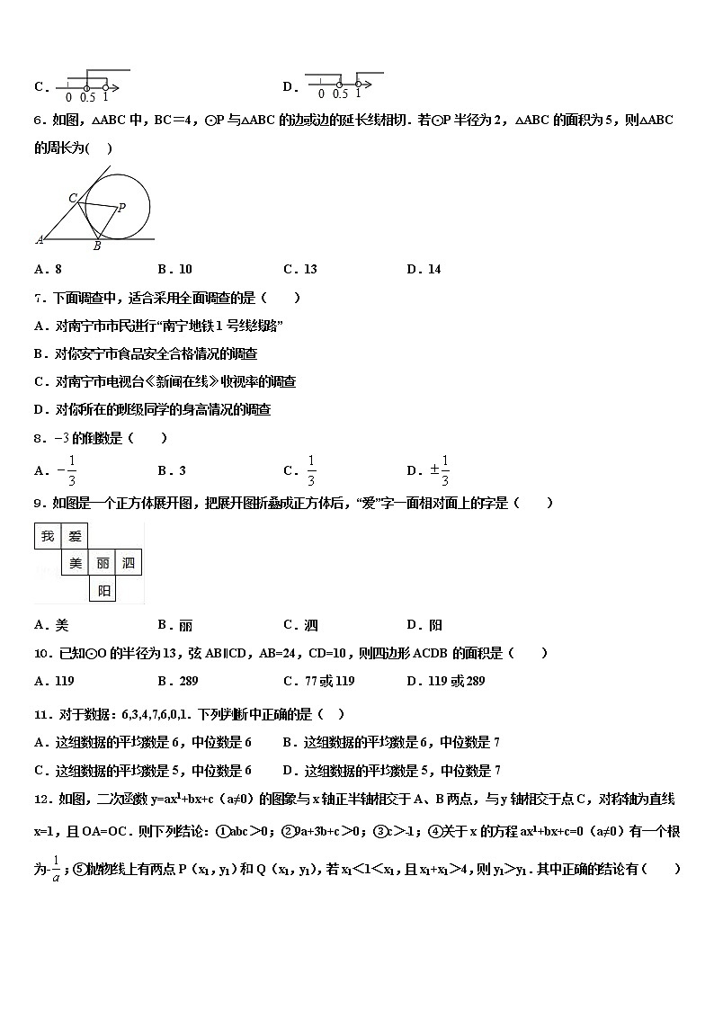 2022届江苏省南师大附中树人校中考数学模拟预测题含解析第2页