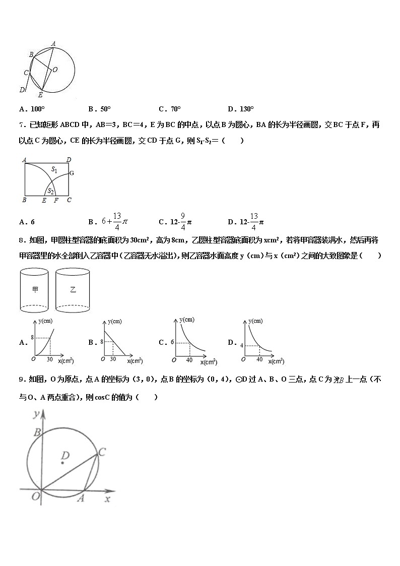 2022届江苏省盐城市射阳县达标名校中考数学模拟预测试卷含解析第2页