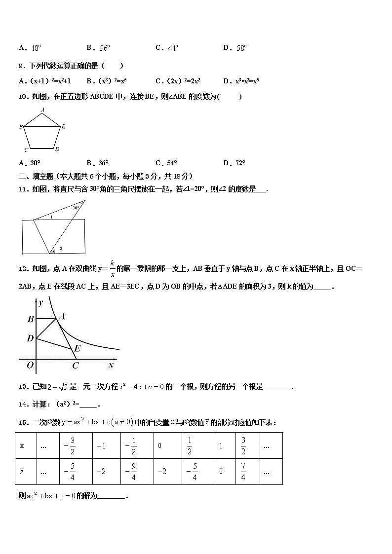 2022届江西省赣州市兴国县中考数学对点突破模拟试卷含解析03