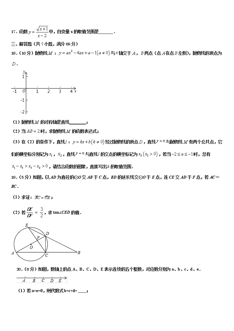2022届辽宁省大连市大连金石滩实验校中考数学模拟预测题含解析03