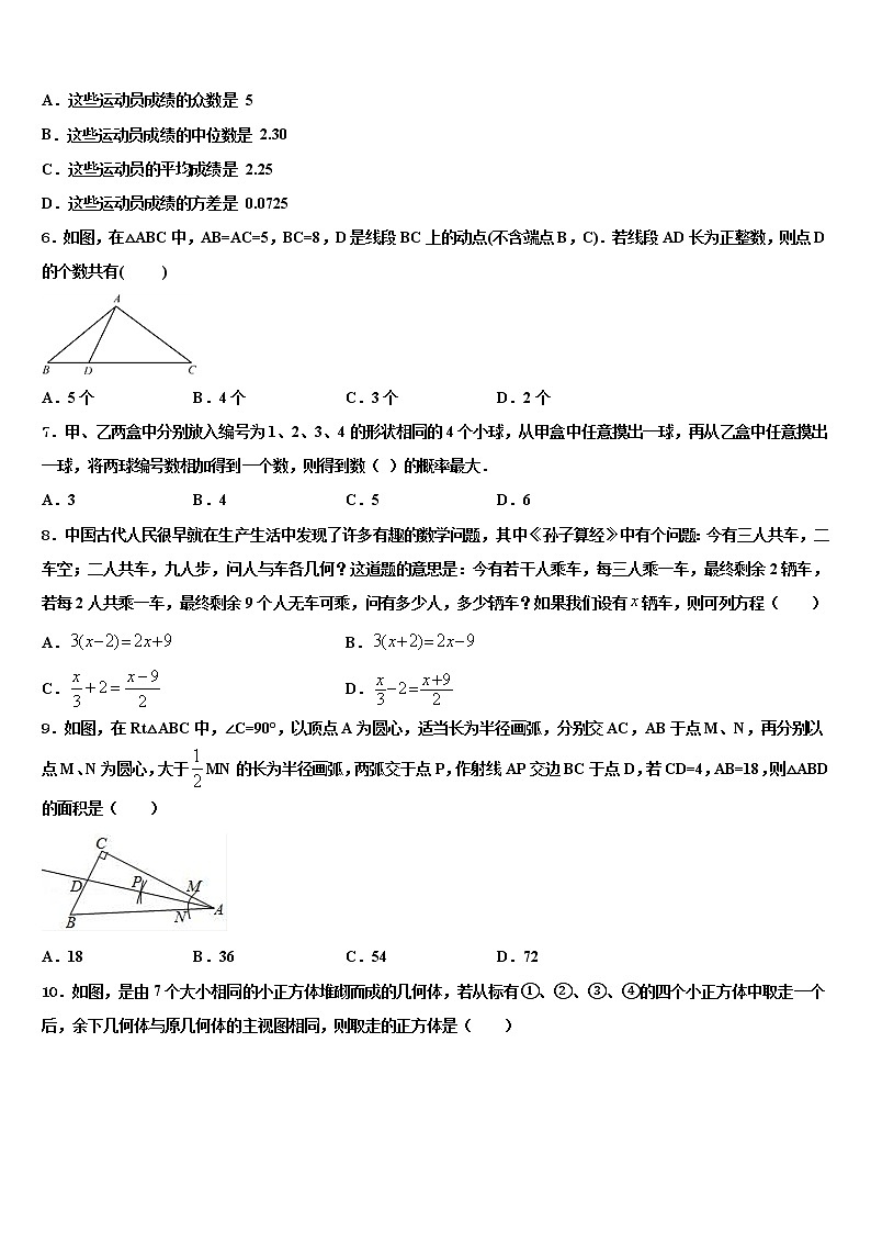 2022届辽宁省锦州市滨海期实验校中考冲刺卷数学试题含解析02