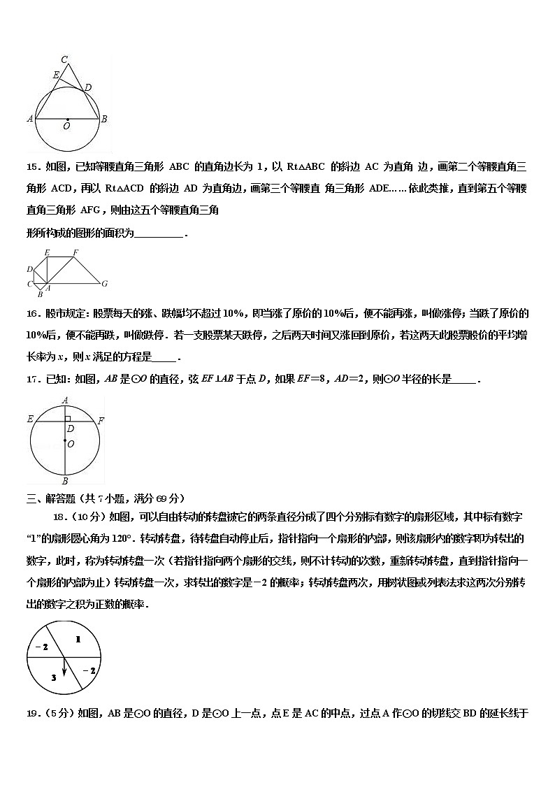 2022届内蒙古阿拉善盟右旗重点达标名校中考联考数学试卷含解析03