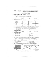 广东省惠州市2021-2022学年八年级下学期期末考试数学试题（含答案）