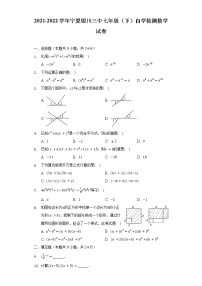 2021-2022学年宁夏银川三中七年级（下）自学检测数学试卷（含解析）