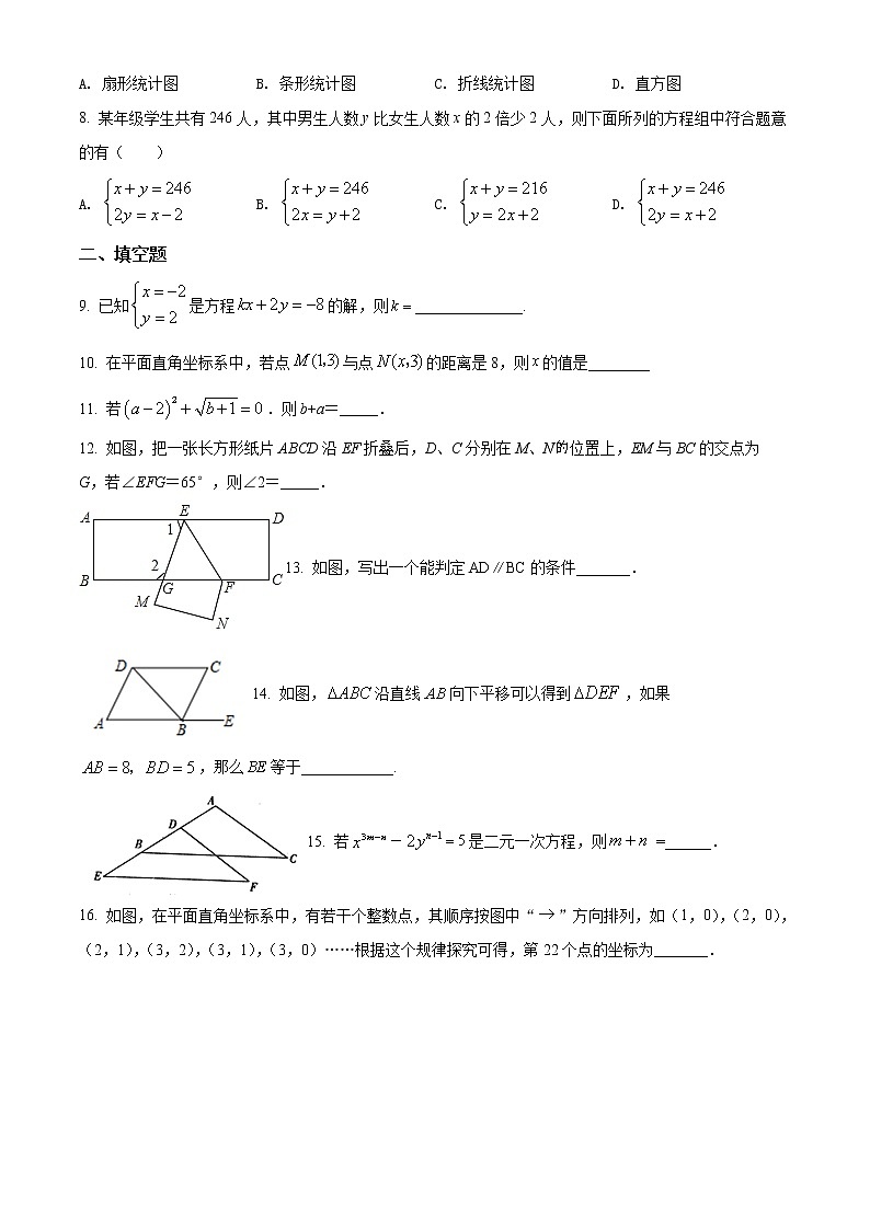 湖北省咸宁市通城县2021-2022学年七年级下学期期末考数学试卷（含详解）02