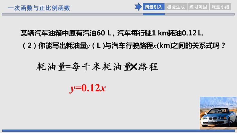 初中数学八年级上 《一次函数与正比例函数》课件第7页