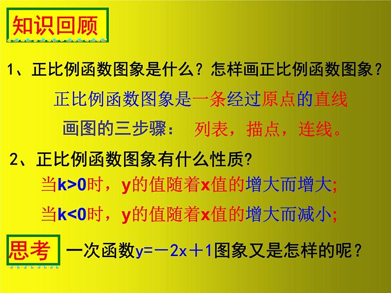 初中数学八年级上 一次函数的图象 课件03