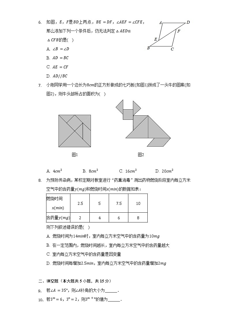 2021-2022学年陕西省西安市未央区七年级（下）期末数学试卷（含解析）02
