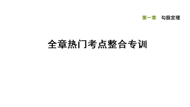 第一章勾股定理全章热门考点整合专训-【重难考点】2022-2023学年八年级数学上册单元复习考点一遍过（北师大版）（PPT+原卷版+解析版）01