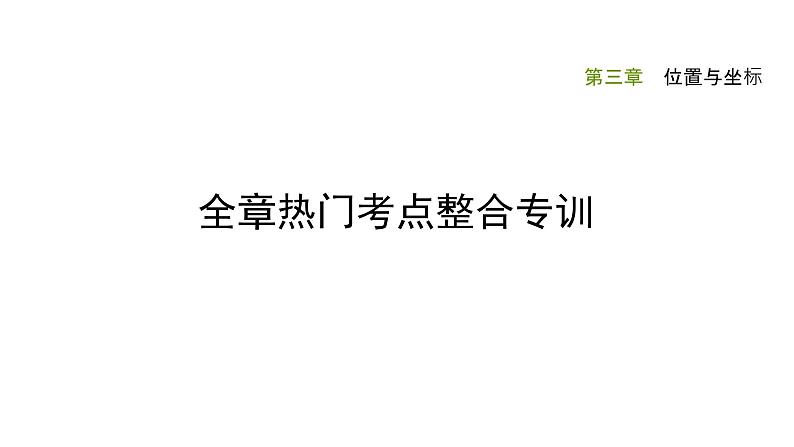 第三章位置与坐标全章热门考点整合专训-【重难考点】2022-2023学年八年级数学上册单元复习考点一遍过（北师大版）（PPT+原卷版+解析版）01