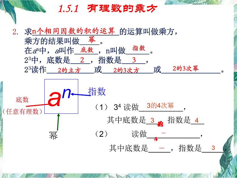 人教版七年级数学上册 有理数乘方 优质课件05