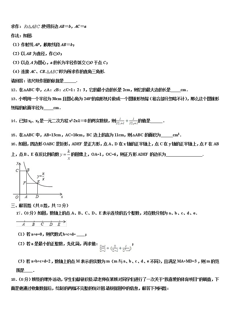 2022届内蒙古昆都仑区重点名校中考数学押题卷含解析03