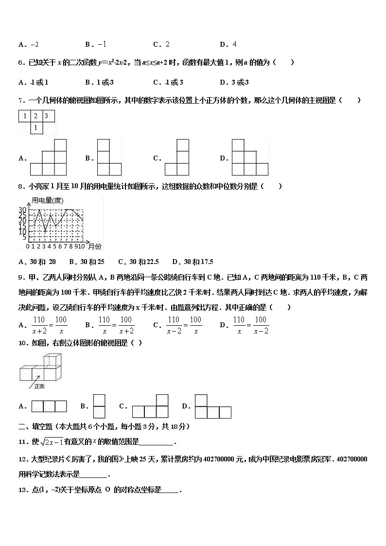2022届山东省青岛市崂山三中学中考数学猜题卷含解析第2页
