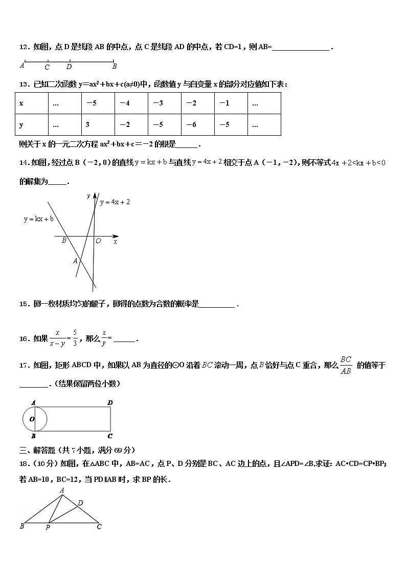 2022届山东省菏泽市牡丹区第二十二初级中学十校联考最后数学试题含解析03