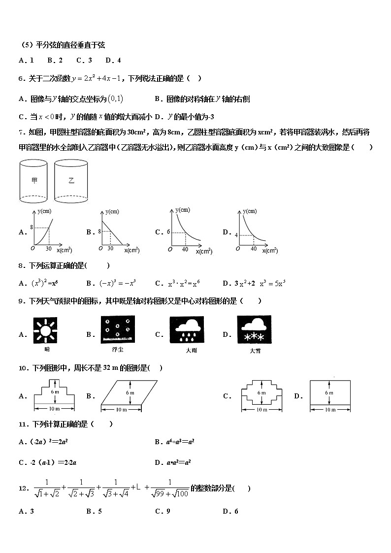 2022届山东省微山县中考数学模试卷含解析第2页
