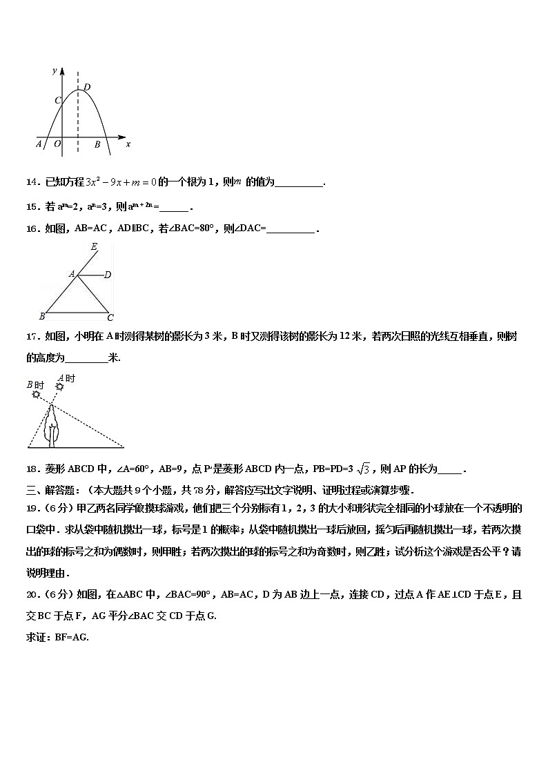 2022届山东威海市14中学中考数学最后冲刺浓缩精华卷含解析03
